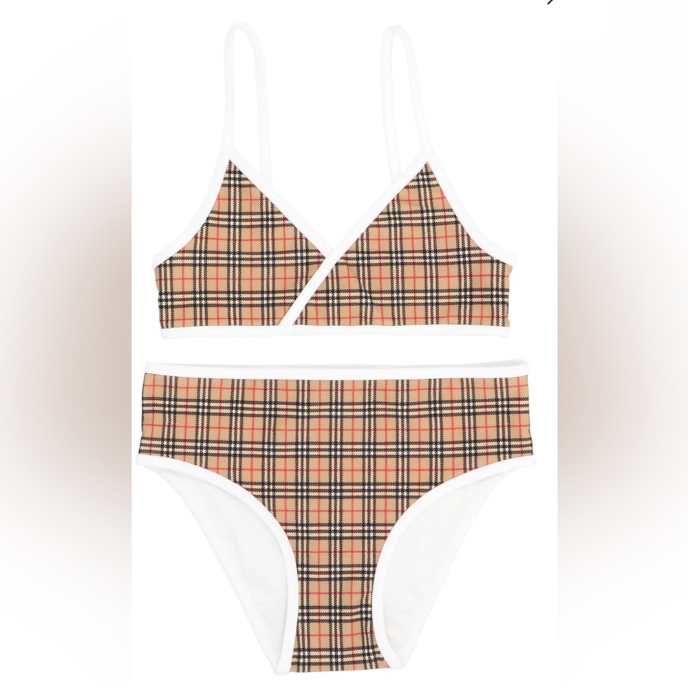 Burberry Girls Archeive Beige Crosby Swimsuit